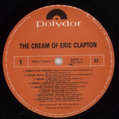 Eric Clapton The Cream Of Eric Clapton UK vinyl LP album (LP